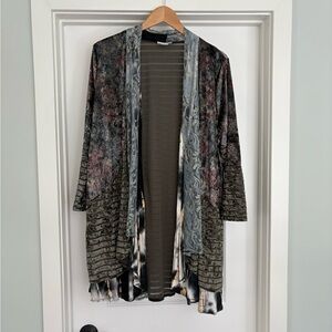 Kamana Velvet Burnout Long Cardigan XL
